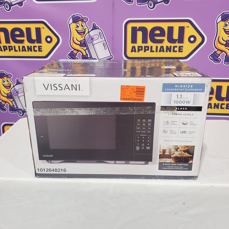 Vissani 1.1 cu. ft. 1000-Watt Countertop Microwave in Black EM0P042KVBCL - Open Box
