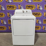 GE White Electric 7.2 Cu. Ft. Capacity Dryer with Up to 120 Ft. Venting and Reversible Door 31135SD247 - GTD38EASWWS - Scratch & Dent (Moderate)