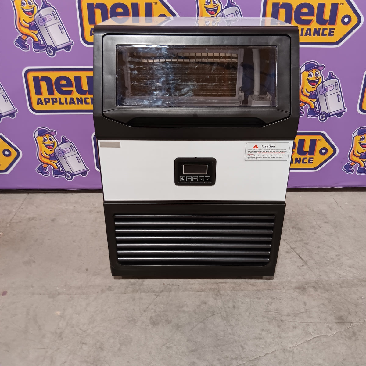 Hooure 24.4 in. Commercial Ice Maker 250 lb./24 H Stainless Steel Freestanding Ice Maker Machine with Full Cube Production WQJR-D01 - Scratch & Dent (Moderate)