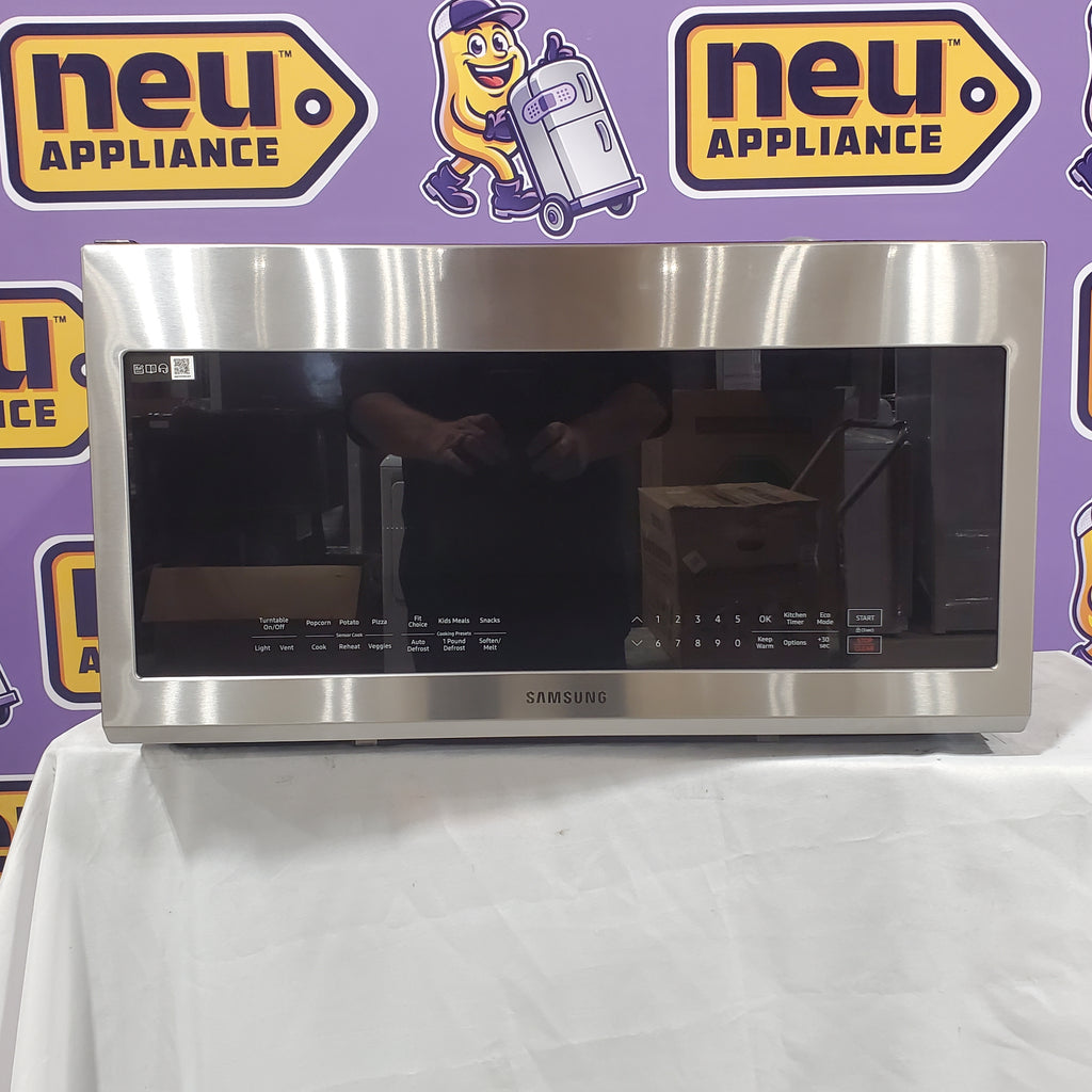 Pictures of Samsung 2.1 cu.ft. Over-the-Range Microwave with 400 CFM and Glass Touch Control 17SD227 - ME21M706BAS - Scratch & Dent (Minor) - Neu Appliance Outlet - Discount Appliance Outlet in Austin, Tx