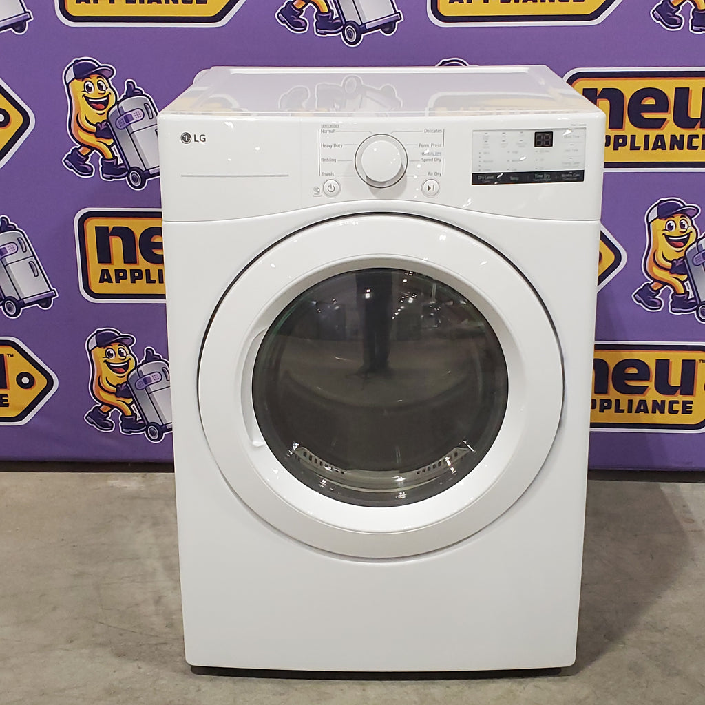 LG 7.4 cu. ft. ENERGY STAR Electric Vented Dryer with Sensor Dry and SmartThinQ Technology 6SD73 - DLE3400W - Scratch & Dent (Minor)