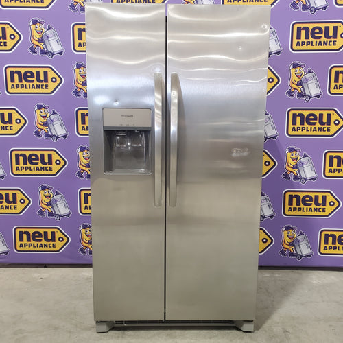 Frigidaire 25.6 cu. ft. ENERGY STAR Side by Side Refrigerator with Exterior Water and Ice Dispenser in Stainless Steel 20231SD263 - FRSS2623AS - Scratch & Dent (Minor)
