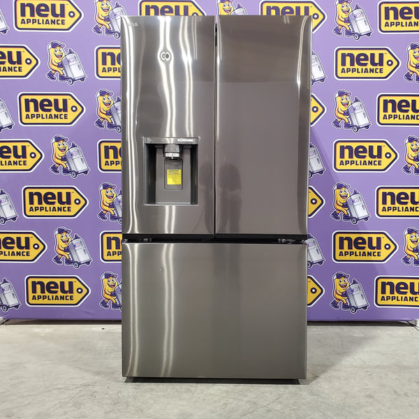 LG 26 cu. ft. Smart Counter-Depth MAX French Door Refrigerator with 4 types of ice in PrintProof Black Stainless Steel - 3SD700 - LRYXC2606D- Scratch & Dent (Minor)