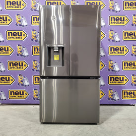 LG 26 cu. ft. Smart Counter-Depth MAX French Door Refrigerator with 4 types of ice in PrintProof Black Stainless Steel - 3SD700 - LRYXC2606S- Scratch & Dent (Minor