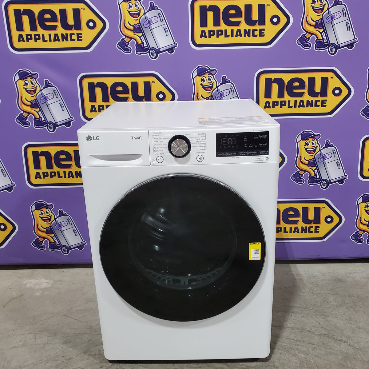 LG 24" Wide 4.2 cu.ft. Smart wi-fi Enabled Compact Front Load Dryer with Dual Inverter HeatPump™ Technology 251315SD1127 - DLHC1455W - Scratch & Dent (Minor)