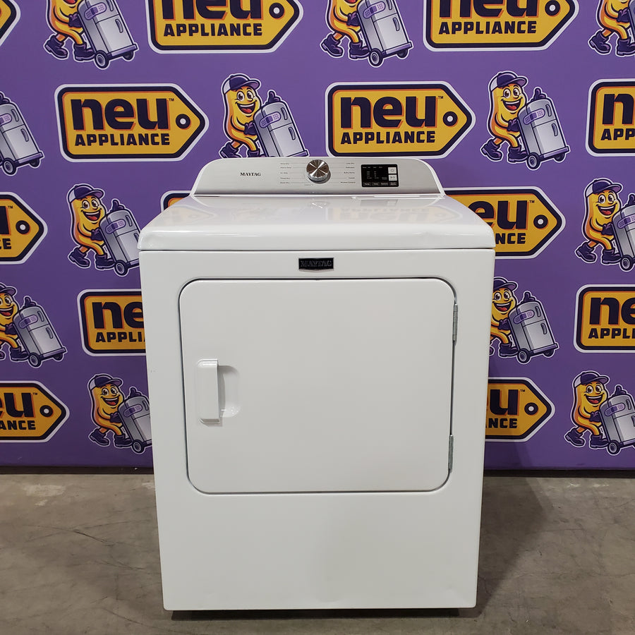 Maytag Top Load 4.8 cu ft Washer with Deep Fill and Slow-Close Glass Lid MVW6200KW - Scratch & Dent (Minor) and Maytag 7.0 cu ft Electric Dryer with Moisture Sensing and Quick Dry Cycle 16196 - MED6200KW - Scratch & Dent (Moderate)