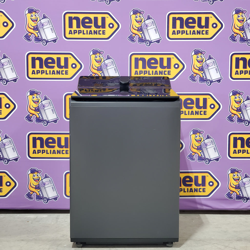 Pictures of LG 5.3 cu. ft. Capacity Top Load Washer with 4-Way® Agitator and EasyUnload™ WT8405CB - Scratch & Dent (Minor) and LG 7.3 cu. ft. Capacity Smart Rear Control Electric Dryer with AI Sensing, EasyLoad™ Door DLE8400BE - Open Box - Neu Appliance Outlet - Discount Appliance Outlet in Austin, Tx