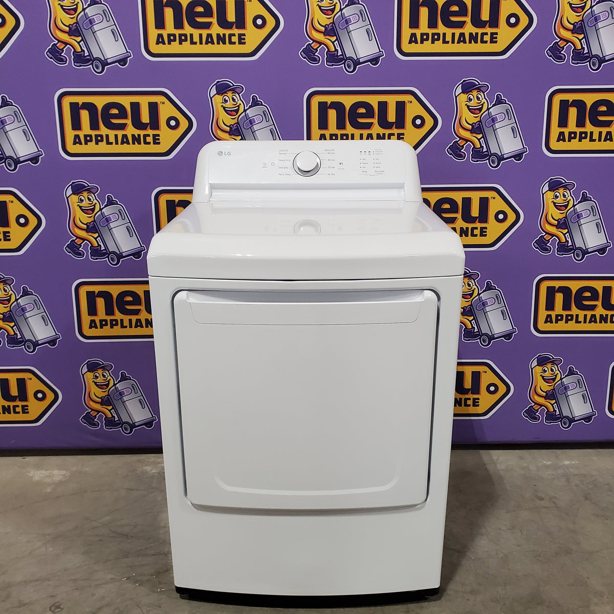 LG 7.3 Cu. Ft. Electric Rear Control Ultra Large Capacity Dryer in White with Sensor Dry 22231SD285 - DLE6100W - Scratch & Dent (Minor)