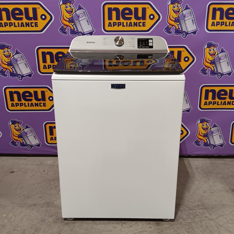 Maytag Top Load 4.8 cu ft Washer with Deep Fill and Slow-Close Glass Lid MVW6200KW - Scratch & Dent (Major) and Maytag 7.0 cu. ft Top Load Gas Dryer with Moisture Sensing 16192 - MGD6200KW - Scratch and Dent (Moderate)