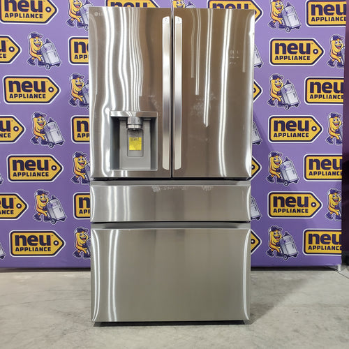 LG 29 cu. ft. Smart Standard-Depth MAX™ 4-Door French Door Refrigerator with Full-Convert Drawer™ in Print Proof Stainless Steel 3SD663 - LF29H8330S - Scratch & Dent (Moderate)