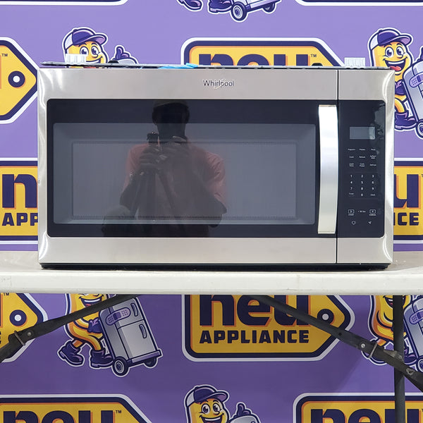 Whirlpool Hood Combination 1.7 Cu. Ft. Microwave with Electronic Touch Controls and Dishwasher Safe Turntable Plate WMH31017HS - Open Box