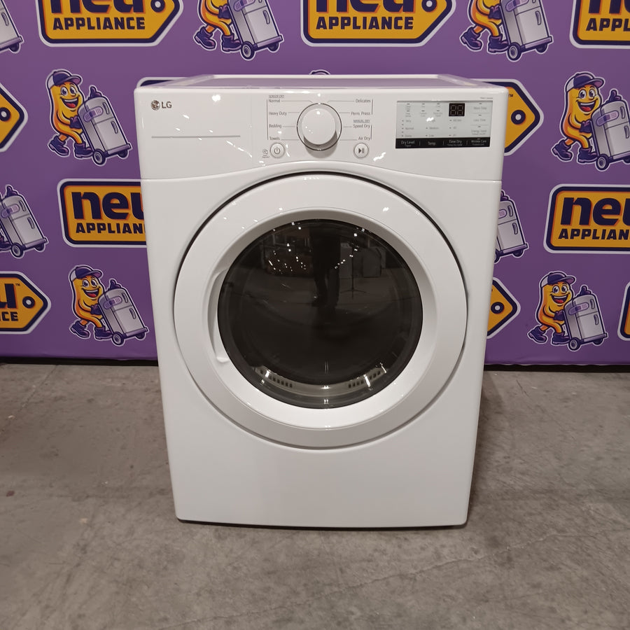 LG TurboWash 4.3 Cu. Ft. 12-Cycle High-Efficiency Steam Front-Loading Washer WM3570HWA - Scratch & Dent (Moderate) and LG 7.4 cu. ft. ENERGY STAR Electric Vented Dryer with Sensor Dry and SmartThinQ Technology 15036 - DLE3400W - Scratch & Dent (Minor)
