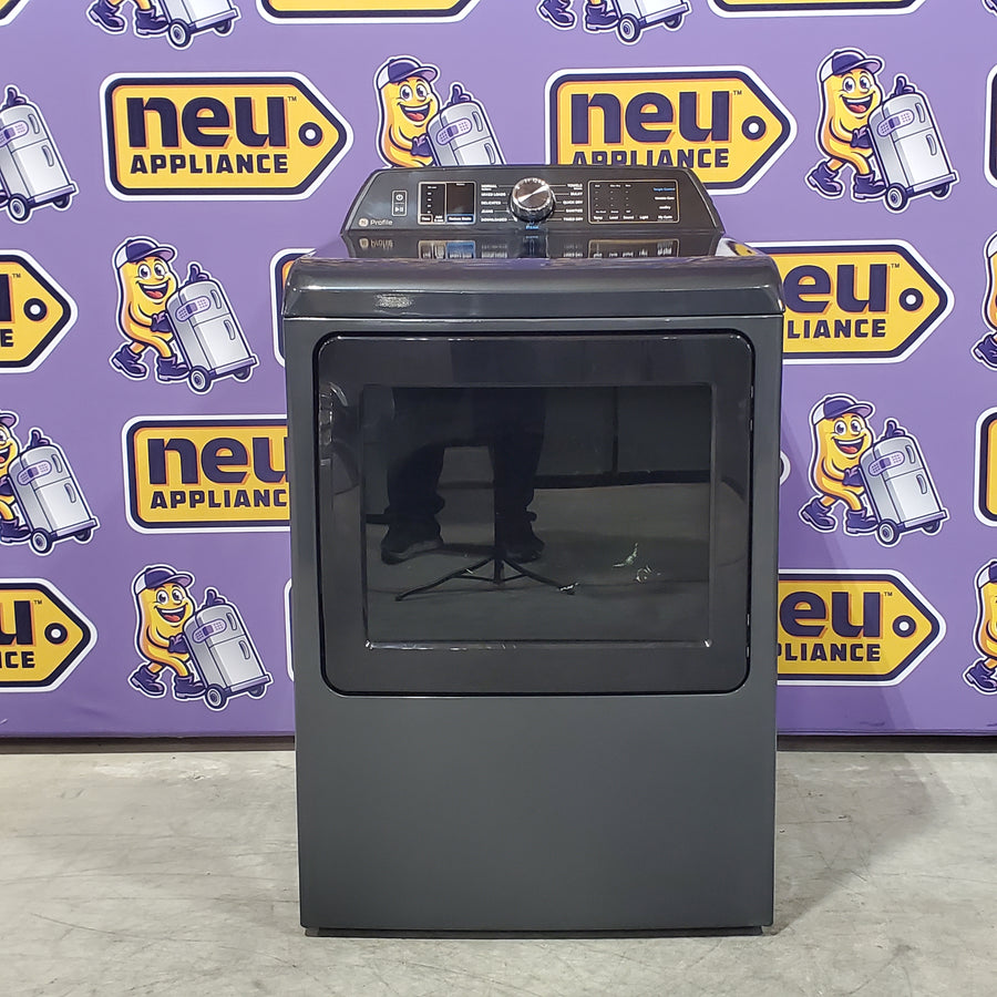 GE Profile™ ENERGY STAR® 7.4 cu. ft. Capacity Smart Electric Dryer with Sanitize Cycle and Sensor Dry in Diamond Gray 3SD713 - PTD70EBPTDG - Open Box