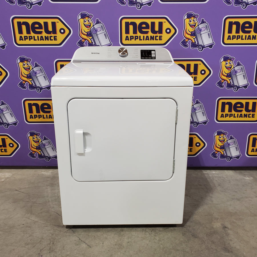 Maytag Top Load 4.8 cu ft Washer with Deep Fill and Slow-Close Glass Lid MVW6200KW - Scratch & Dent (Minor) and Maytag 7.0 cu ft Electric Dryer with Moisture Sensing and Quick Dry Cycle 16191 - MED6200KW - Scratch & Dent (Moderate)