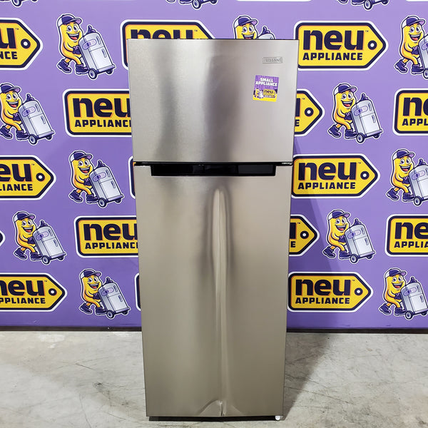 Vissani 7.2 cu. ft. Top Freezer Refrigerator in Fingerprint Resistant Stainless Steel Look SA307 - MDTF7SSES4 - Scratch & Dent (Major)