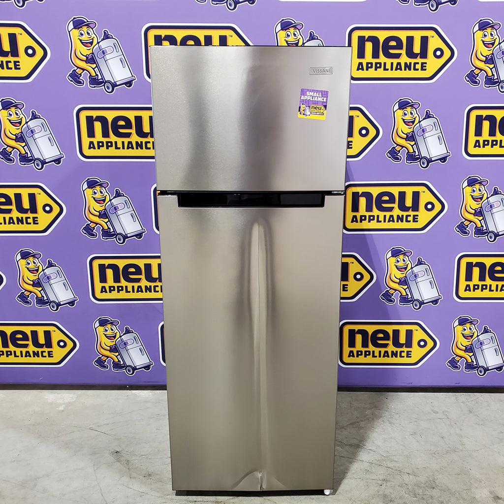 Vissani 7.2 cu. ft. Top Freezer Refrigerator in Fingerprint Resistant Stainless Steel Look SA307 - MDTF7SSES4 - Scratch & Dent (Major)