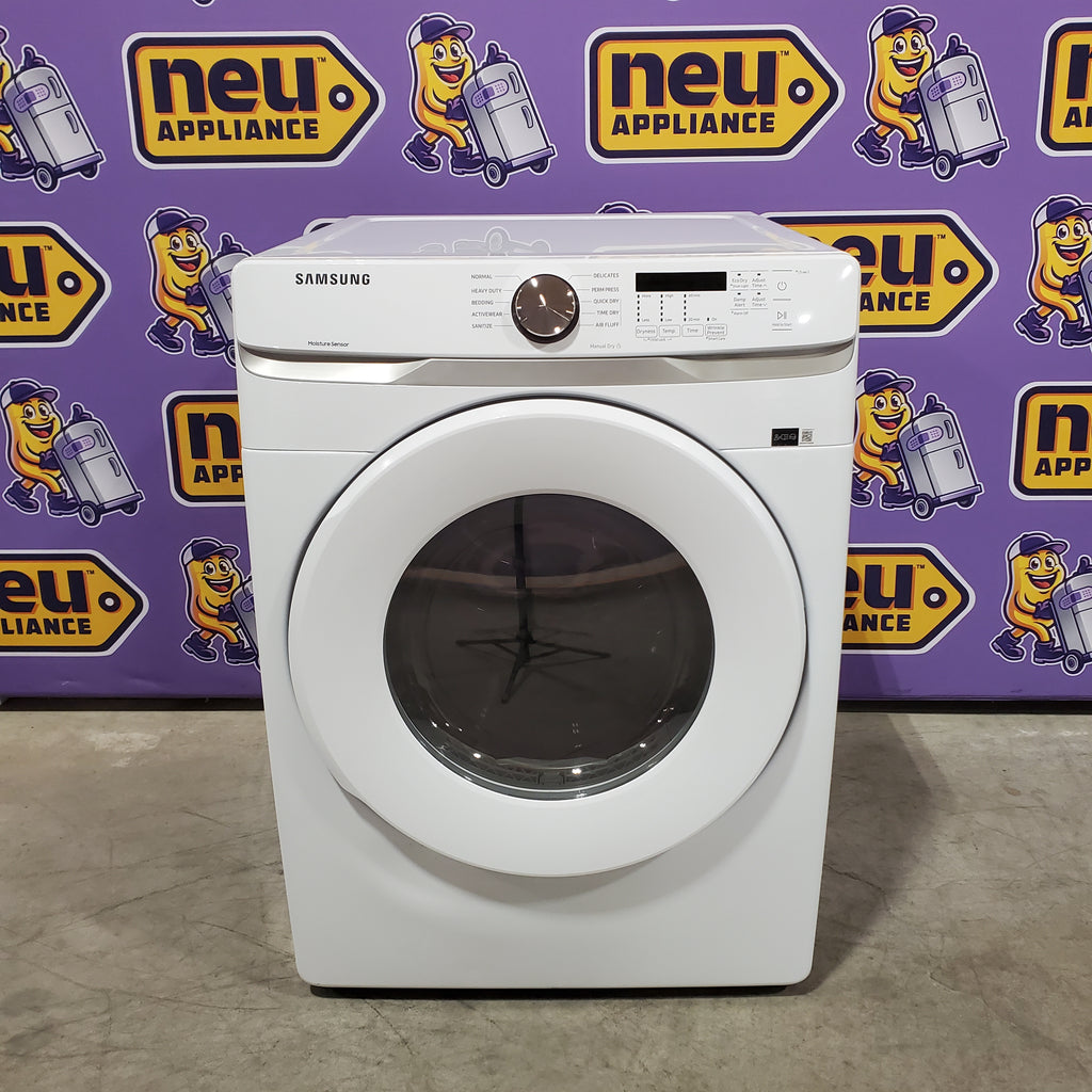Pictures of Samsung 7.5 cu. ft. Front Load Electric Dryer with Smart Care in White 22132SD123 - DVE45T6000W - Scratch & Dent (Minor) - Neu Appliance Outlet - Discount Appliance Outlet in Austin, Tx