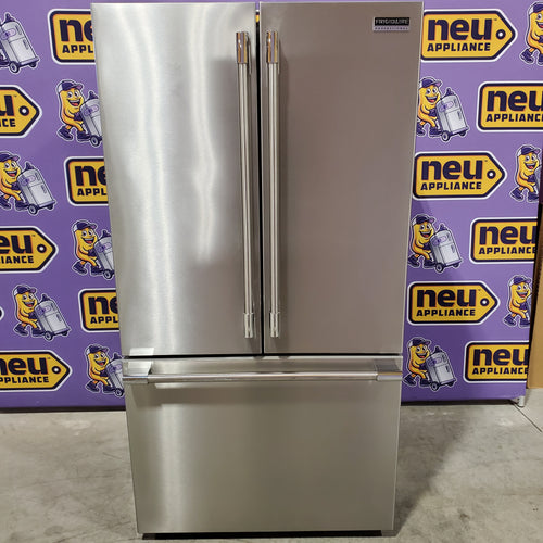 Frigidaire Professional Stainless Steel Counter Depth 3 Door French Door 23 Cu. Ft. Refrigerator with Adjustable Temperature Drawer and CrispSeal Plus Crispers 31132SD85 - PRFG2383AFC - Scratch and Dent (Minor)