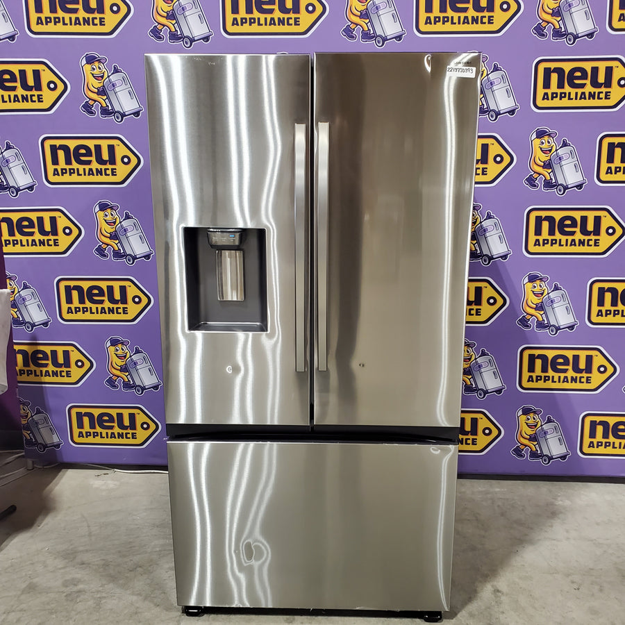 Samsung Bespoke AI Counter-Depth Sphere Ice 26-cu ft 36-in Wide French Door Refrigerator with Dual Ice Maker ( Fingerprint Resistant Stainless Steel ) ENERGY STAR Certified RF70F27SER - Scratch & Dent (Moderate)