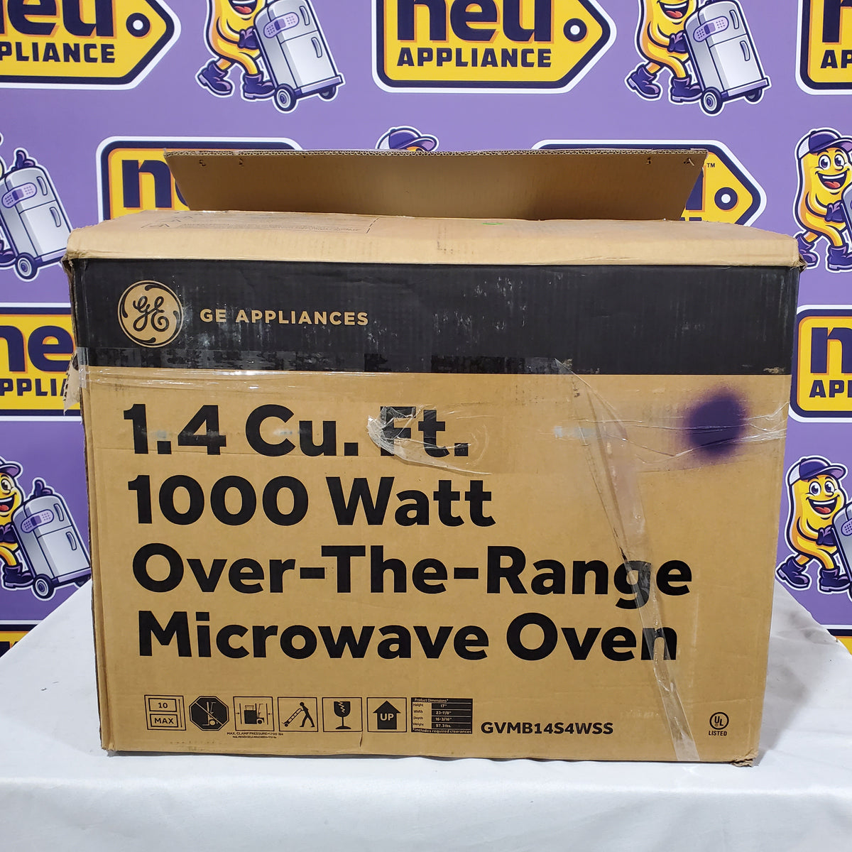 GE 24 in. 1.4 cu. ft. Over-The-Range Microwave Oven in Stainless Steel with Sensor Cooking SA319 - GVMB14S4WSS - Open Box