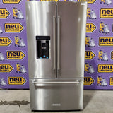 KitchenAid 23.8 cu. ft. Counter-Depth French Door Platinum Interior Refrigerator with PrintShield™ Finish 31133SD123 - KRFC704FPS - Scratch and Dent (Moderate)
