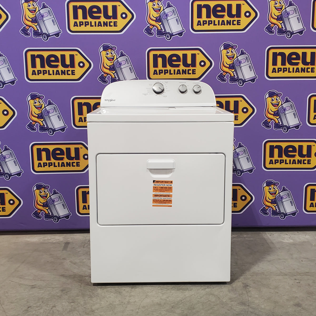 Neu Preferred Whirlpool 7.0 cu. ft. Electric 220v Dryer With Auto Sensor Dry - Certified Refurbished