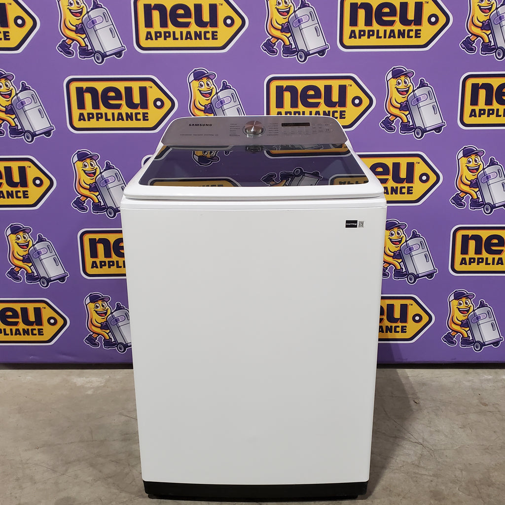 Pictures of Samsung 5.2 cu. ft. Large Capacity Smart Top Load Washer with Super Speed Wash in White 22132SD117 - WA52DG5500AW - Scratch & Dent (Minor) - Neu Appliance Outlet - Discount Appliance Outlet in Austin, Tx