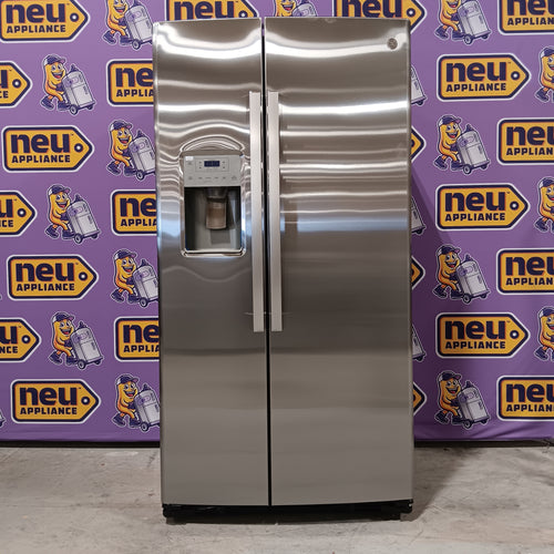 Pictures of GE 25.1 Cu. Ft. Fingerprint Resistant Side-By-Side Refrigerator GE9861 - GSS25IYN - New in Box - Neu Appliance Outlet - Discount Appliance Outlet in Austin, Tx