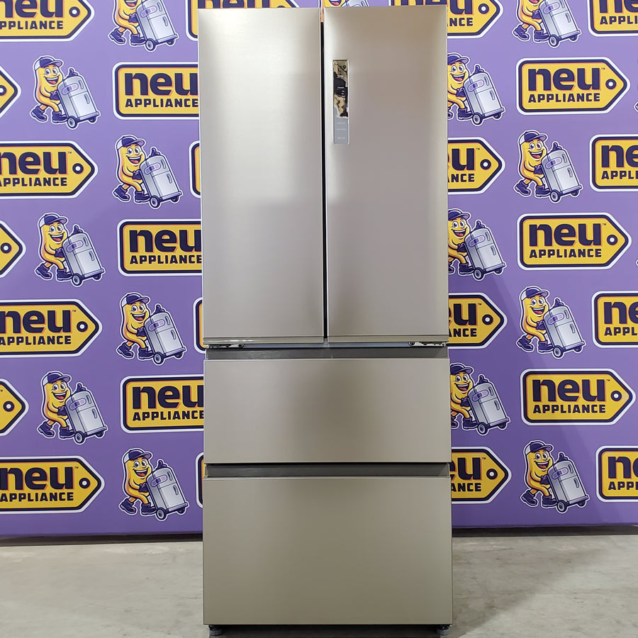Haier Fingerprint Resistant Stainless Steel 14.5 cu. ft. Counter Depth French Door Refrigerator with Quick Cool QJS15HYRFS - Open Box