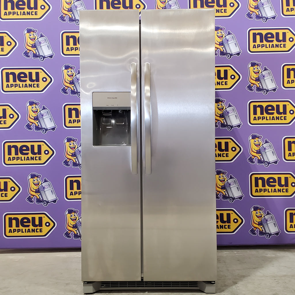 Pictures of Frigidaire 33" Wide 22.3 cu. ft. ENERGY STAR Side by Side Refrigerator Stainless Steel with Exterior Water and Ice Dispenser FRSS2323AS - Open Box - Neu Appliance Outlet - Discount Appliance Outlet in Austin, Tx