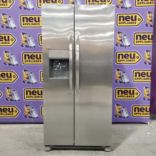 Pictures of Frigidaire 33" Wide 22.3 cu. ft. ENERGY STAR Side by Side Refrigerator Stainless Steel with Exterior Water and Ice Dispenser 20SD102 - FRSS2323AS - Scratch & Dent (Minor) - Neu Appliance Outlet - Discount Appliance Outlet in Austin, Tx