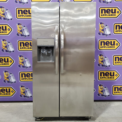 Pictures of Frigidaire 22 Cu. Ft. Counter-Depth Side-by-Side Refrigerator in Stainless Steel 3SD815 - FRSC2333AS - Scratch & Dent (Moderate) - Neu Appliance Outlet - Discount Appliance Outlet in Austin, Tx