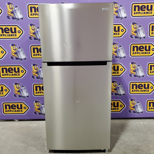 Vissani 18.1 cu. ft. Top Freezer Refrigerator in Fingerprint Resistant Stainless Steel Look, Garage Ready 251315SD1103 - MDTF18SSR5 - Scratch & Dent (Moderate)