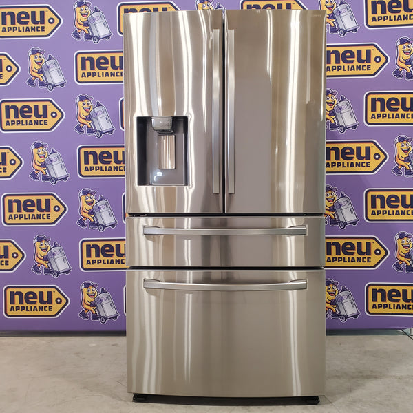 Fingerprint-Resistant Stainless Steel ENERGY STAR Samsung 28 cu. ft. 4 Door French Door Refrigerator with FlexZone Drawer RF28R7201SR - Open Box