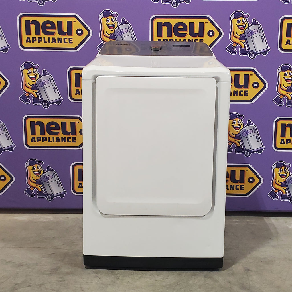 Samsung White Top Load 5.0 Cu. Ft. Washer with Active Water Jet WA50R5200AW - Certified Refurbished and Samsung White Electric 7.4 Cu. Ft. Dryer with Sensor Dry 16036 - DVE50R5200W - Certified Refurbished