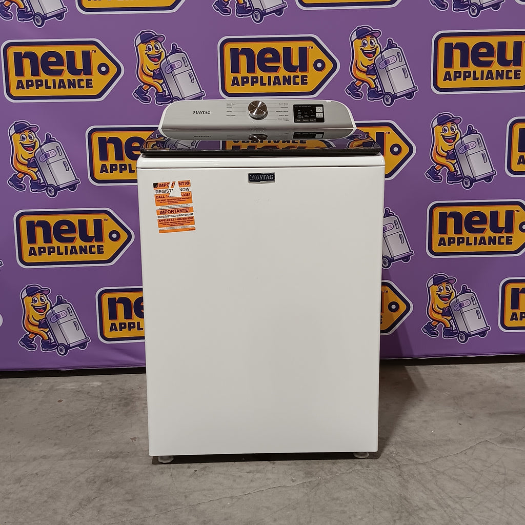 Pictures of Maytag Top Load 4.8 cu ft Washer with Deep Fill and Slow-Close Glass Lid MVW6200KW - Scratch & Dent (Minor) and Maytag 7.0 cu. ft Top Load Gas Dryer with Moisture Sensing 16154 - MGD6200KW - Scratch and Dent (Minor) - Neu Appliance Outlet - Discount Appliance Outlet in Austin, Tx