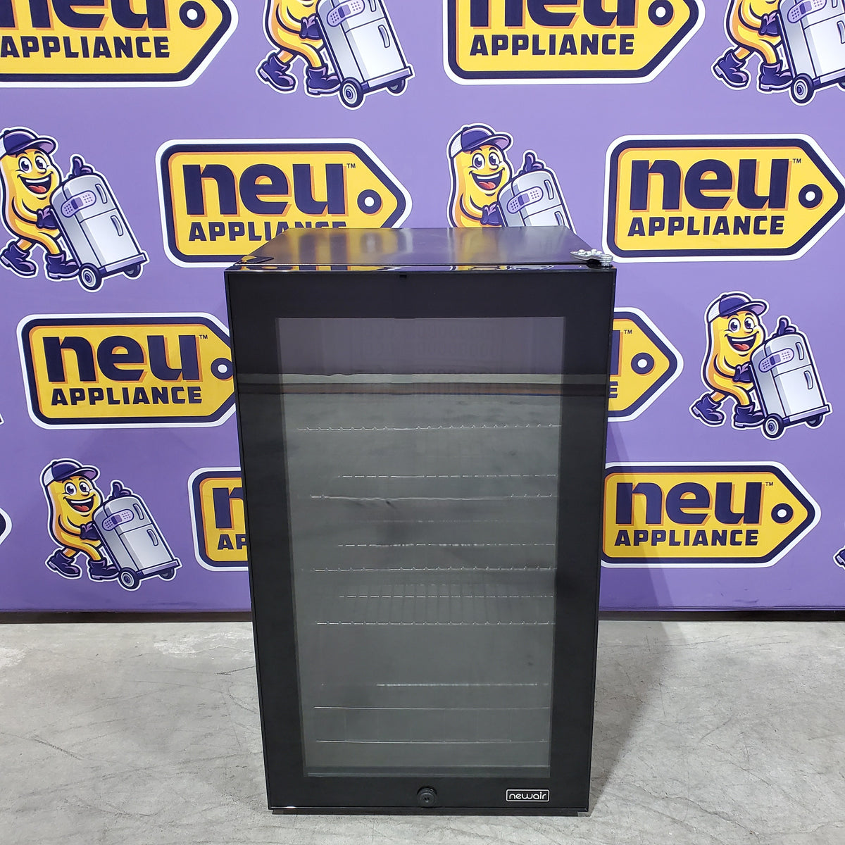 NewAir 18.80-in W 126 -Can Capacity Black Freestanding Indoor Beverage Refrigerator with Glass Door 251311SD925 - AB-1200B - Open Box