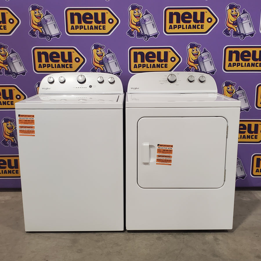 Whirlpool Top Load 3.5 Cu. Ft. Washer with Deep Water Wash Option WTW4816FW - Open Box and Whirlpool Vented 7.0 Cu. Ft. Electric Dryer 16104 - WED4815EW - Open Box