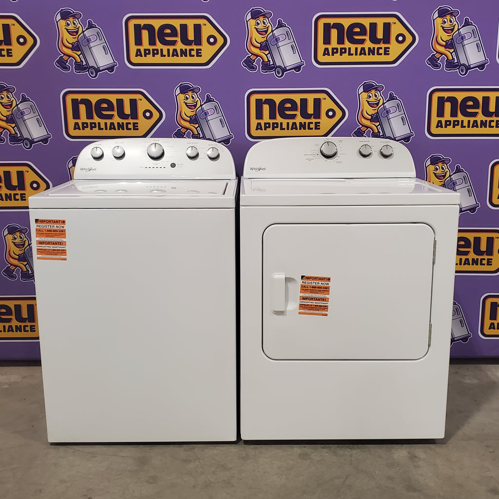 Whirlpool Top Load 3.5 Cu. Ft. Washer with Deep Water Wash Option WTW4816FW - Open Box and Whirlpool Vented 7.0 Cu. Ft. Electric Dryer 16104 - WED4815EW - Open Box