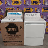GE White Top Load 4.0 Cu. Ft. Capacity Washer with Stainless Steel Wash Basket GTW325ASWWW - New in Box and GE White Electric 6.2 Cu. Ft. Capacity Dryer with Shallow Depth and Up to 120 Ft. Venting Capability 16279 - GTX33EASKWW - Certified Refurbished