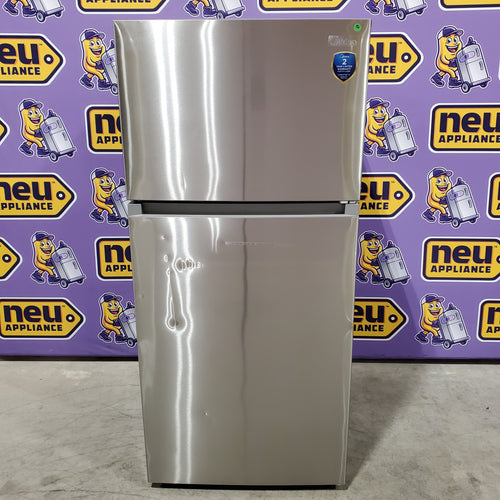 Pictures of Midea 14 cu. ft. Garage Ready Top-Freezer Refrigerator in Stainless Steel 22231SD318 - MRT14D2BST - Scratch & Dent (Major) - Neu Appliance Outlet - Discount Appliance Outlet in Austin, Tx