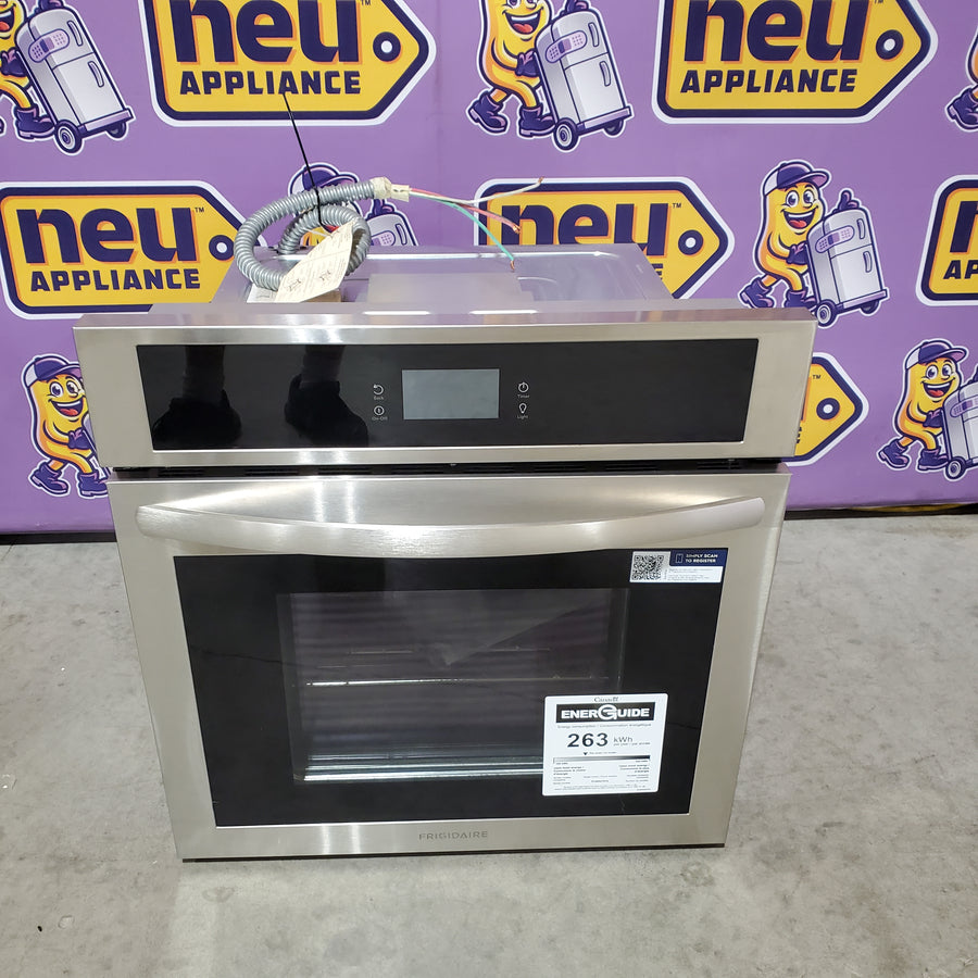 Frigidaire 27 inch Single Electric Wall Oven Single-fan and Self-cleaning in Stainless Steel FCWS2727AS - Open Box
