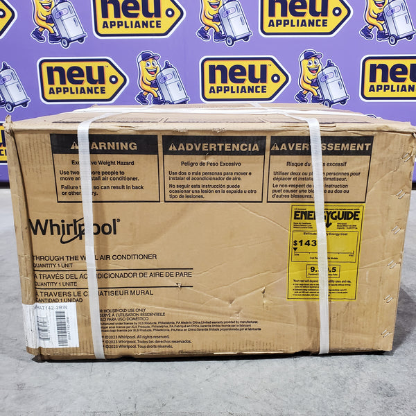Whirlpool 14000-BTU 700-sq ft 230-Volt White Through-the-Wall Air Conditioner with Remote 25133SD548 - WHAT142-2BW - New in Box