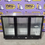 Bodega Cooler 12 Cu.Ft Display Bar Beverage Fridge With 3 Glass Doors and Wheels SA327 - BTC-320FC - Open Box