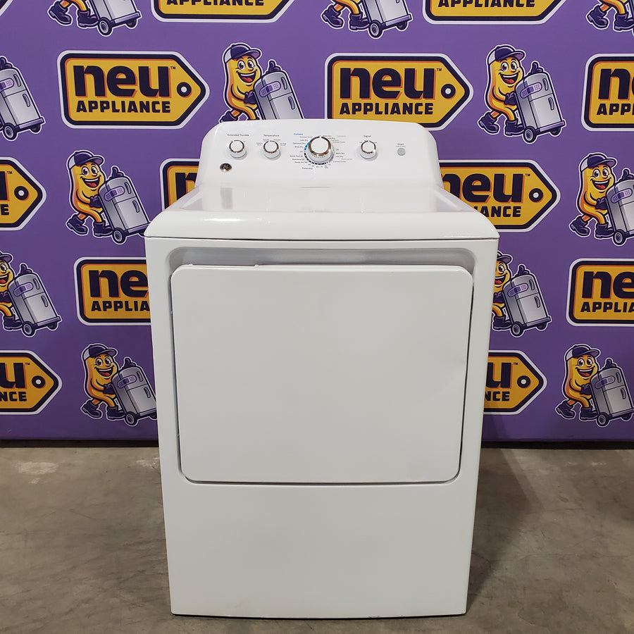 GE White Top Load 4.0 Cu. Ft. Capacity Washer with Stainless Steel Wash Basket GTW325ASWWW - New in Box and GE White Electric 7.2 Cu. Ft. Dryer with Aluminized Alloy Drum 16211 - GTD42EASJWW - Certified Refurbished