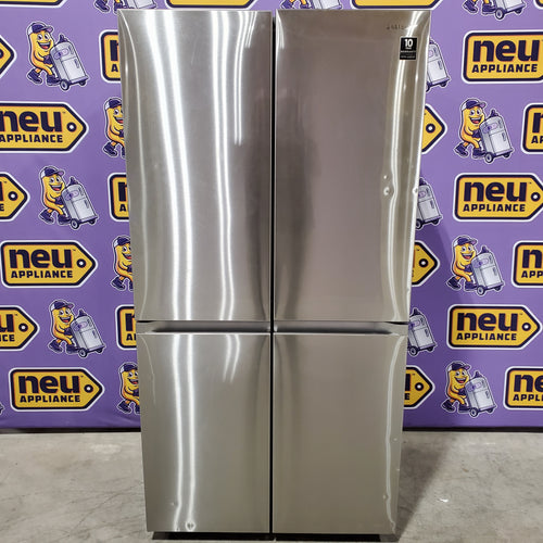 Samsung Counter-Depth 22.9-cu ft 4 -Door ENERGY STAR Certified Smart Compatible French Door Refrigerator with Dual Ice Maker in Fingerprint Resistant Stainless Steel 31133SD140