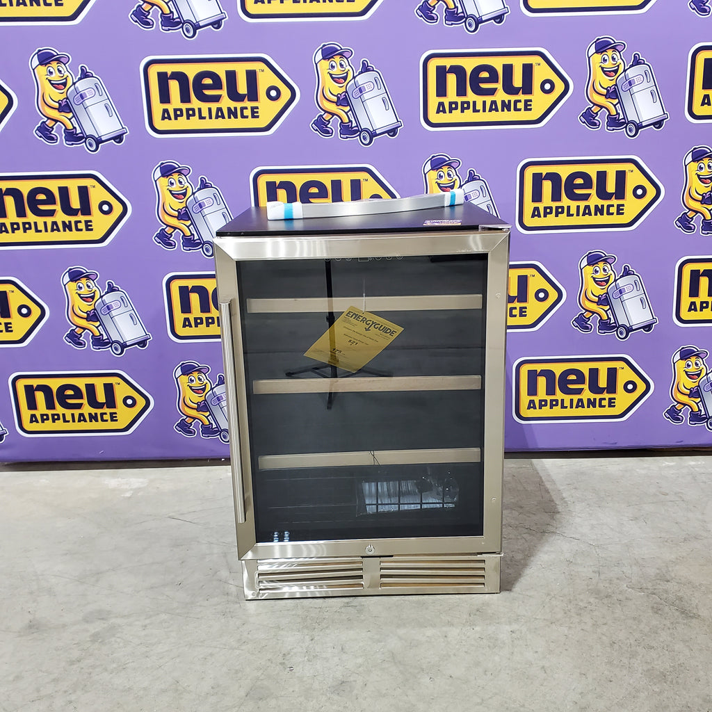 TITTLA 24 in. Single Zone 220 Plus Cans Beverage Refrigerator in Silver with Built-in Beverage Cooler 25136SD657 - KMBR150 - Scratch & Dent (Minor)