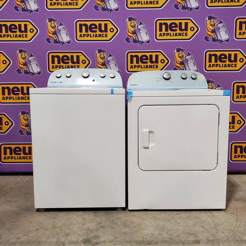 Whirlpool 3.8–3.9 Cu. Ft.  Top Load Washer with  2 in 1 Removable Agitator and Soil Level Selection WTW4957PW - Open Box and Whirlpool 7-cu ft Vented Electric Dryer 16049 - WGD4815EW - Scratch & Dent (Minor)