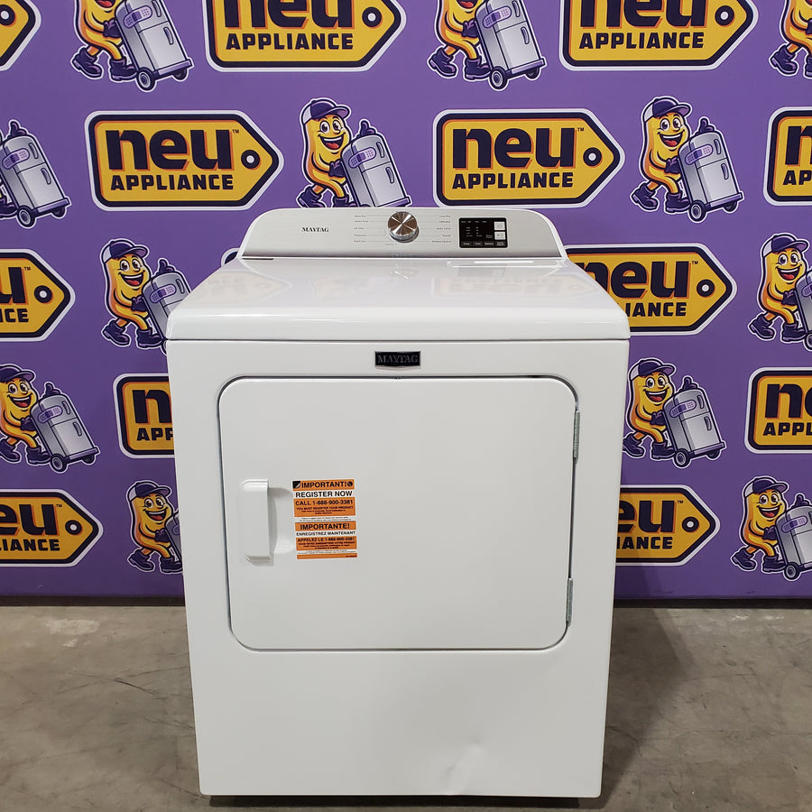 Maytag Top Load 4.8 cu ft Washer with Deep Fill and Slow-Close Glass Lid MVW6200KW - Scratch & Dent (Minor) and Maytag 7.0 cu ft Electric Dryer with Moisture Sensing and Quick Dry Cycle 16190 - MED6200KW - Scratch & Dent (Moderate)