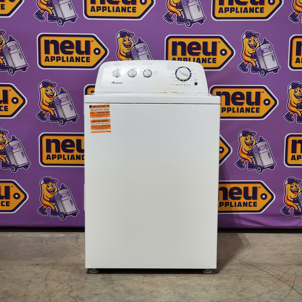 Pictures of Amana Top Load 3.8 Cu. Ft. Washer with High Efficiency Agitator in White NTW4519JW - Open Box - Neu Appliance Outlet - Discount Appliance Outlet in Austin, Tx